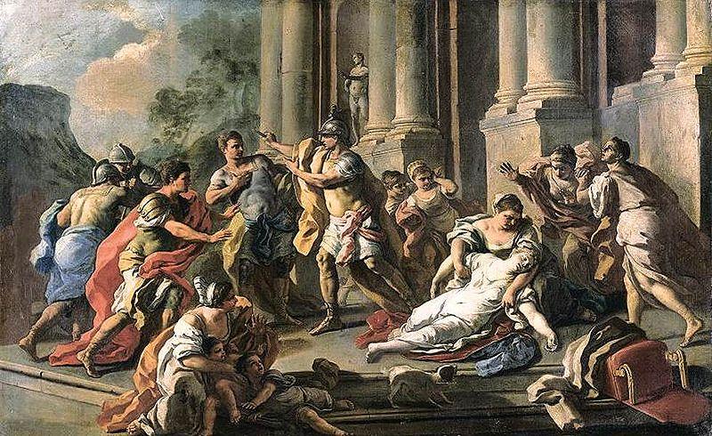 Francesco de mura Horatius Slaying His Sister after the Defeat of the Curiatii